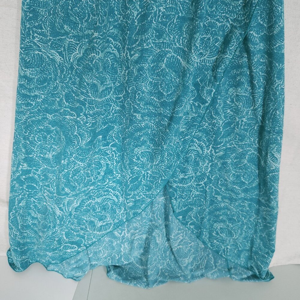 Toad & Co Womens Sunkissed Maxi Dress M Blue Green Floral Sleeveless Travel - Picture 9 of 13